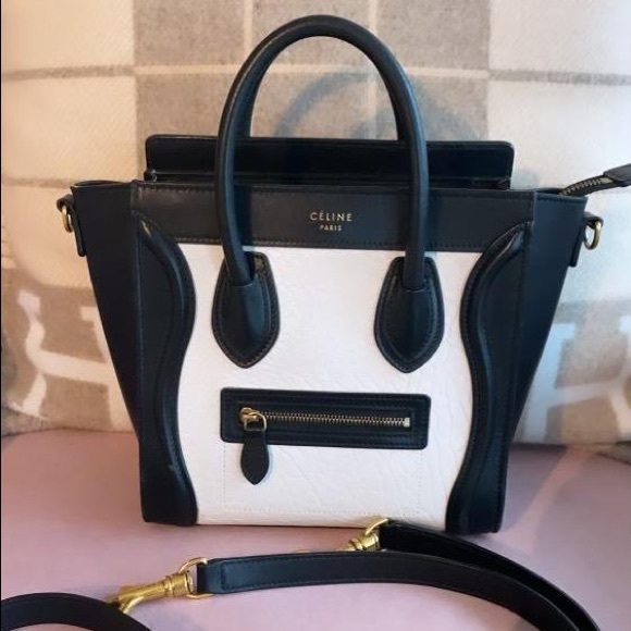 Celine Bi-Colour Nano Luggage Tote - Picture 7 of 9